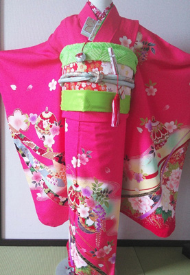 松山市　着付け　着物レンタル　七五三　7才　No1